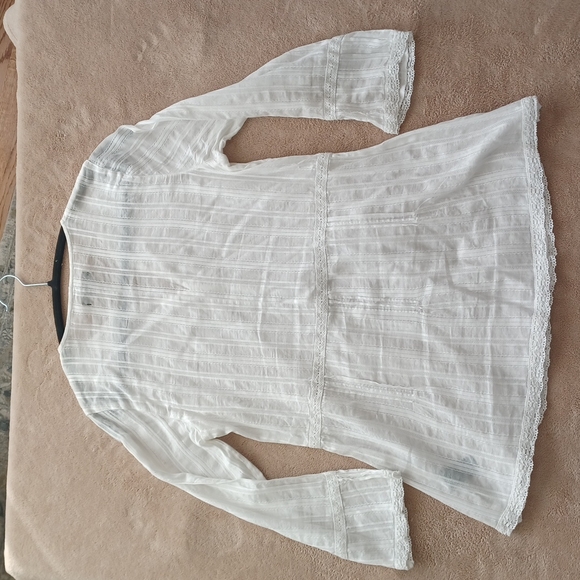 RALPH LAUREN JEANS CO SHEER WHITE SHIRT SIZE SMALL - Picture 7 of 15